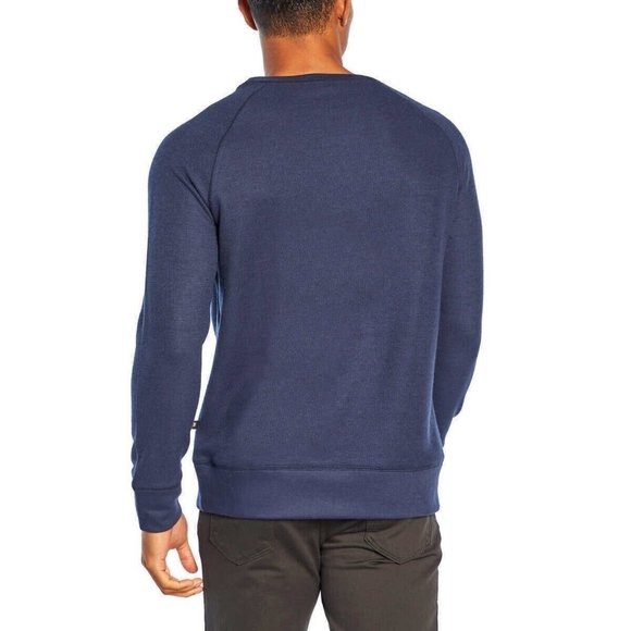 Banana Republic Men’s Waffle Crew Sweatshirt Mid-weight Navy Size XL - Picture 2 of 4